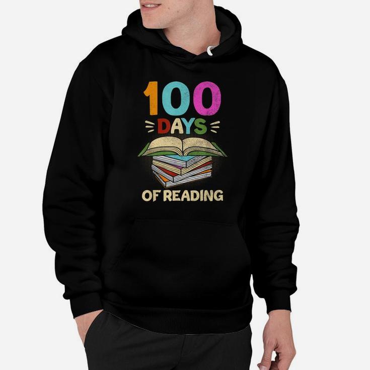 100 Days Of School Reading English Teacher Books Stack Hoodie