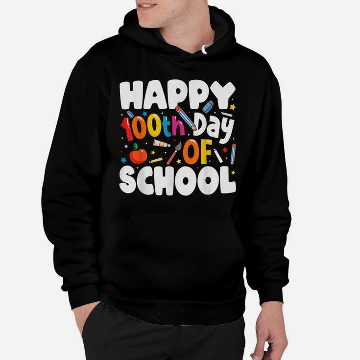100Th Day Of School Shirt For Teachers Kids Happy 100 Days Hoodie