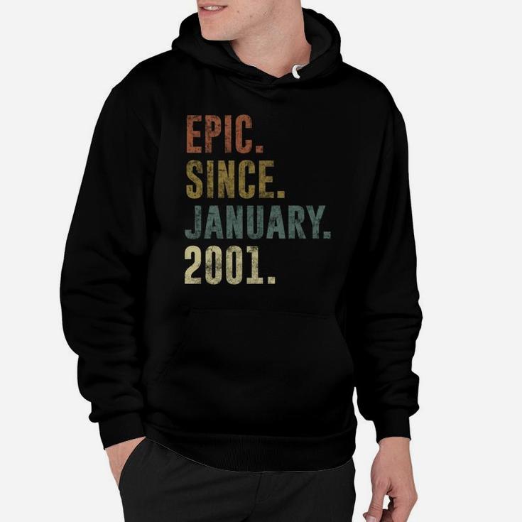 20Th Retro Birthday Gift - Vintage Epic Since January 2001 Hoodie