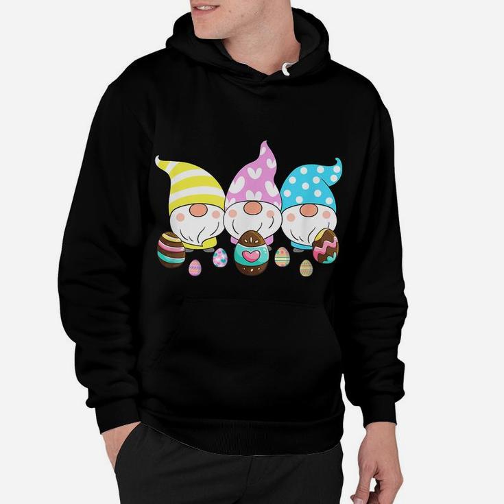3 Easter Gnomes Pastel Spring Egg Hunt Hunting Candy Eggs Hoodie