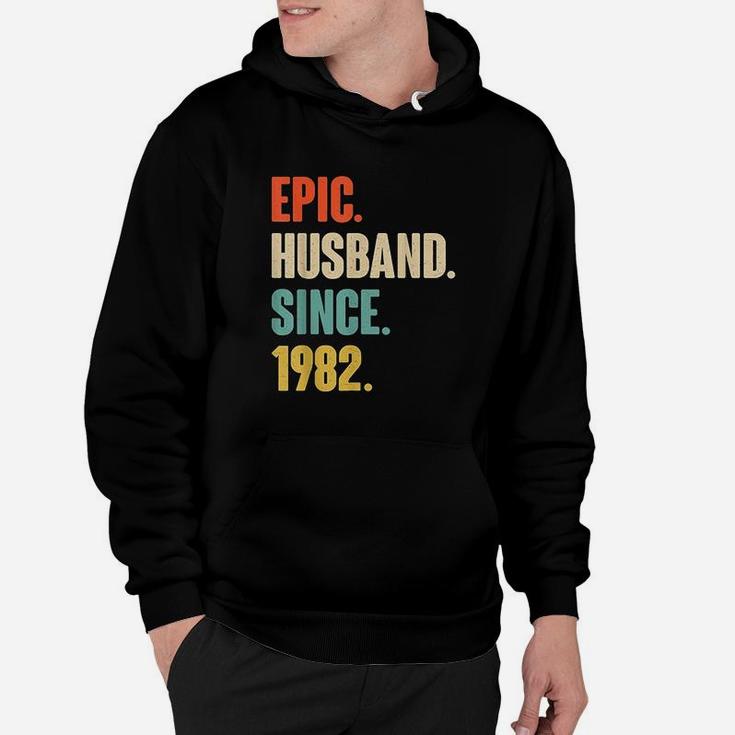 39Th Wedding Anniversary Epic Husband Since 1982 Hoodie