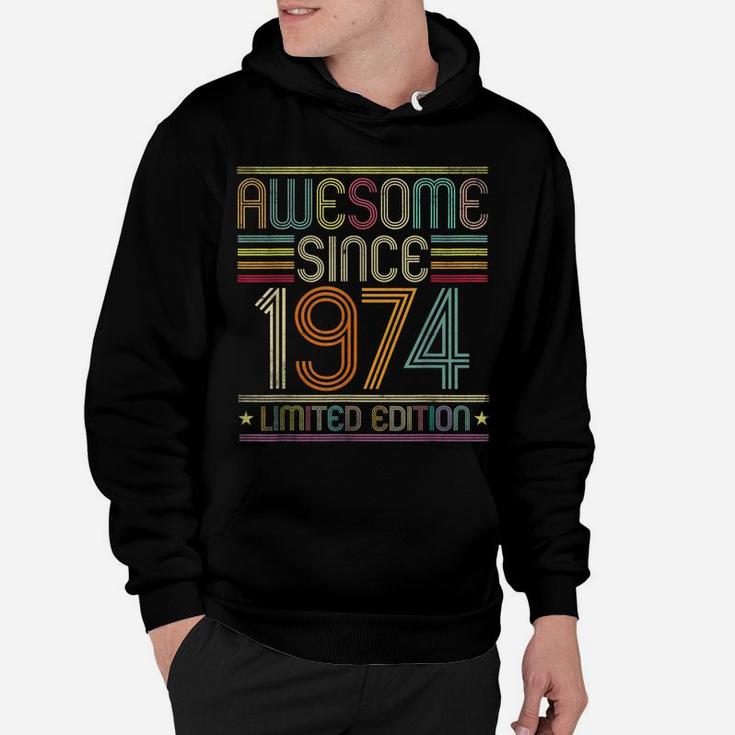 47Th Birthday Vintage Tee 47 Years Old Awesome Since 1974 Hoodie