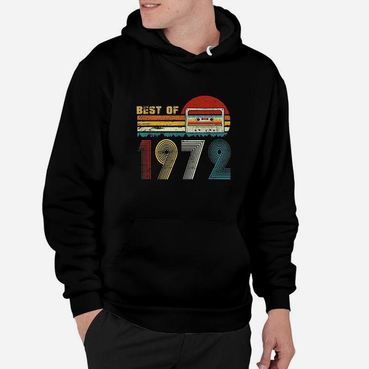 49Th Bday Gifts Best Of 1972 Retro Cassette Tape Vintage Hoodie