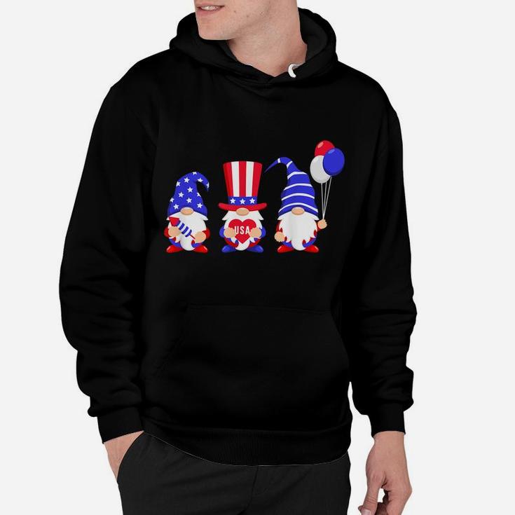 4Th Of July Gnomes Patriotic Usa Flag Independence Day Tee Hoodie