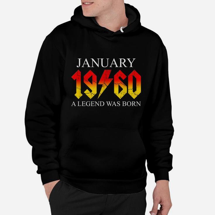 60Th Birthday January 1960 Sixty Year Old Men Gift For Dad Hoodie