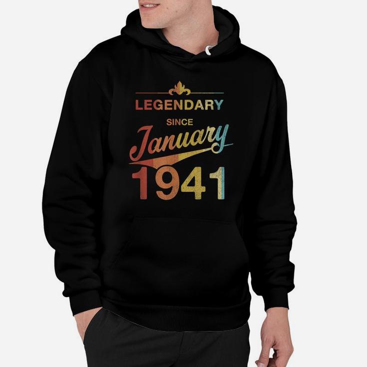 80 Year Old Gift 80Th Birthday Vintage Born In January 1941 Hoodie