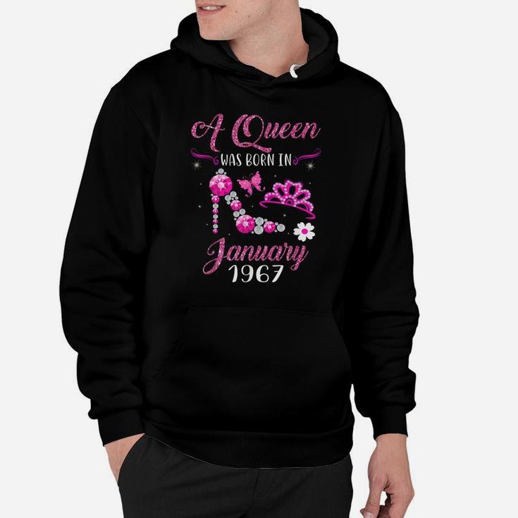 A Queen Was Born In January 1967 54Th Birthday Gift Hoodie