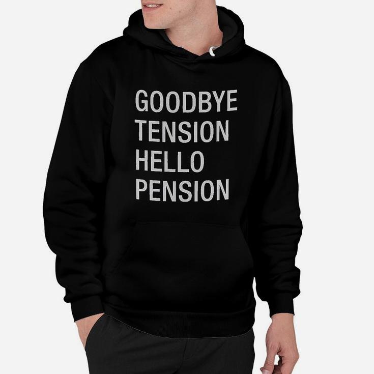 About Face Designs Goodbye Tension Hello Pension Grey 20 Ounce Ceramic Coffee Hoodie