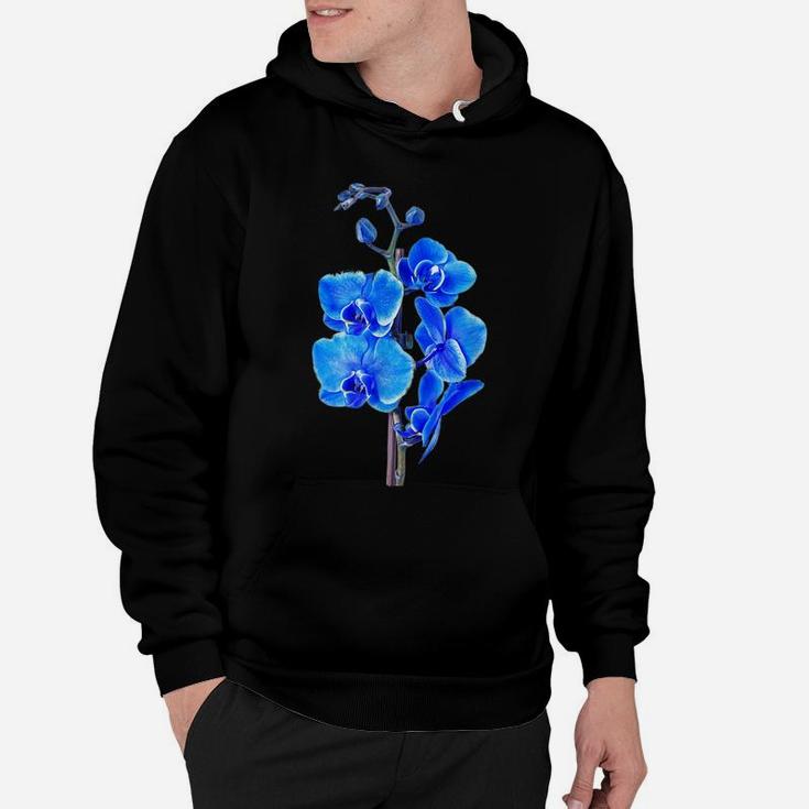 Aesthetic Blue Orchid Flower Shirt Floral Lover Gift Shirt Hoodie