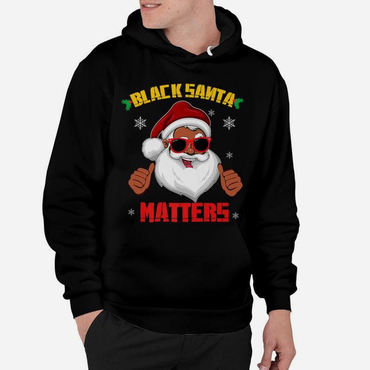 African American Santa Black Matters Christmas Gift Hoodie