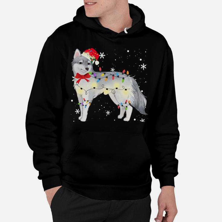 Alaskan Klee Kai Dog Christmas Light Xmas Mom Dad Gifts Sweatshirt Hoodie