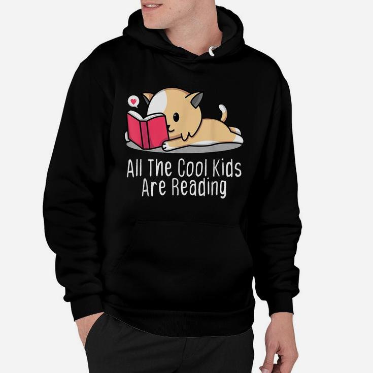 All The Cool Kids Are Reading Tee Book Cat Lovers Hoodie