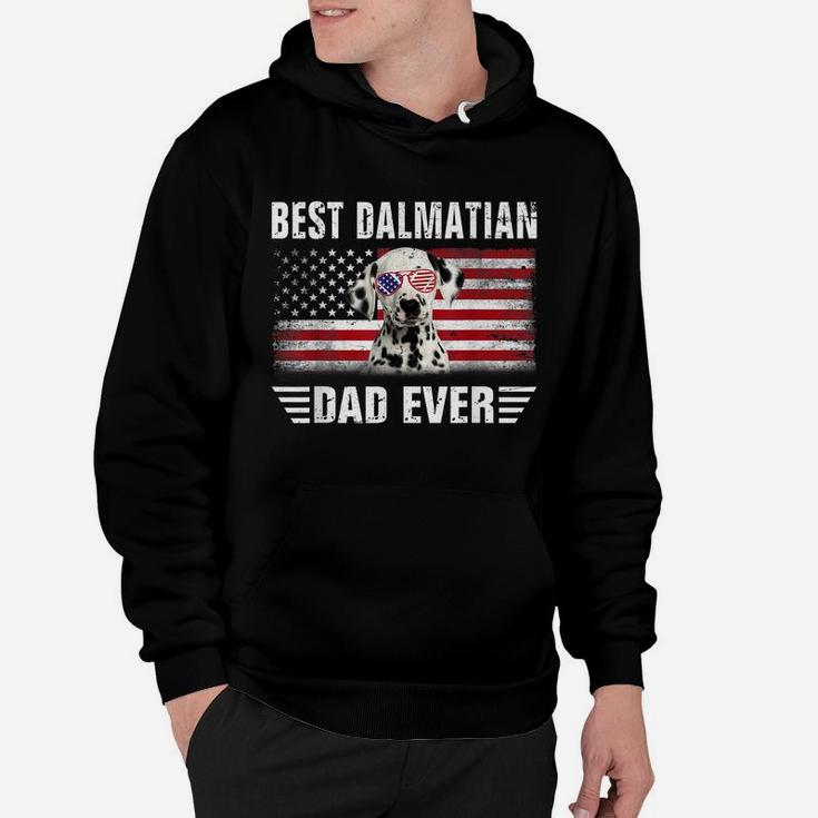 American Flag Best Dalmatian Dad Ever Tee Dog Dad Hoodie