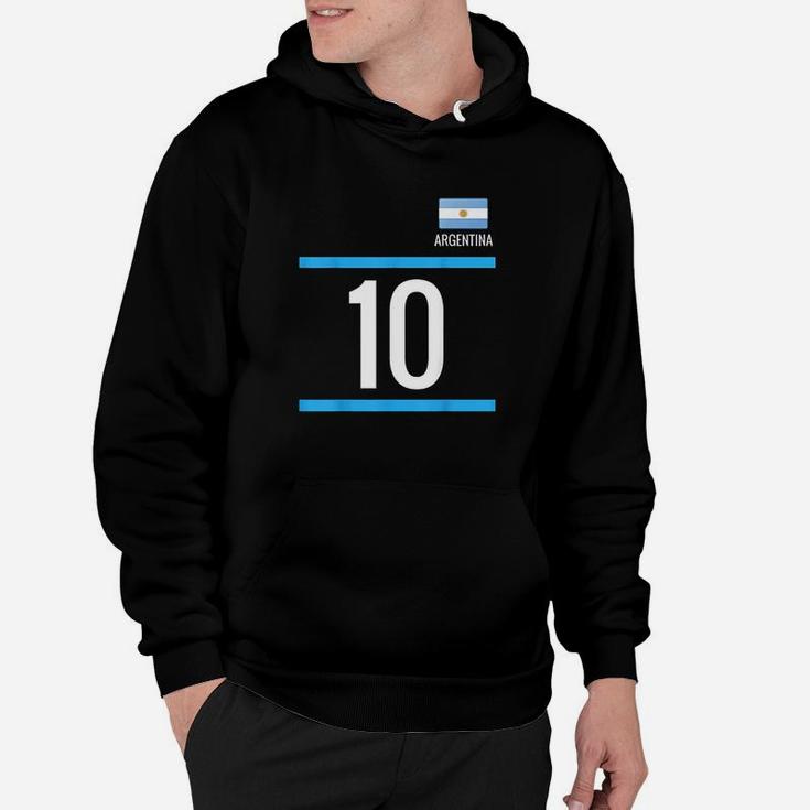 Argentina Soccer With Number 10 Hoodie