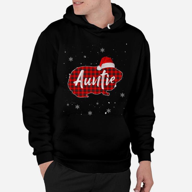 Auntie Guinea Pig Plaid Group Matching Family Christmas Hoodie