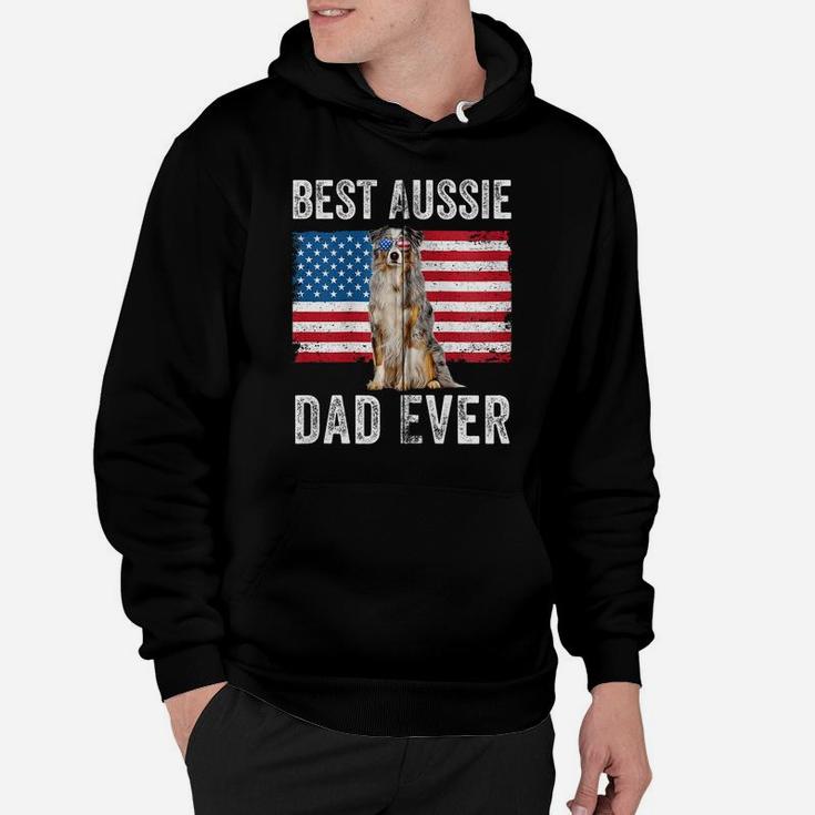 Australian Shepherd Dad American Flag Dog Lover Aussie Dad Zip Hoodie Hoodie