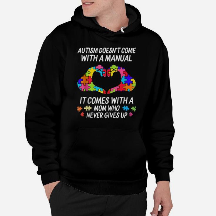 Autism Awareness Doesn't Come With Manual Mom Heart Puzzle Hoodie