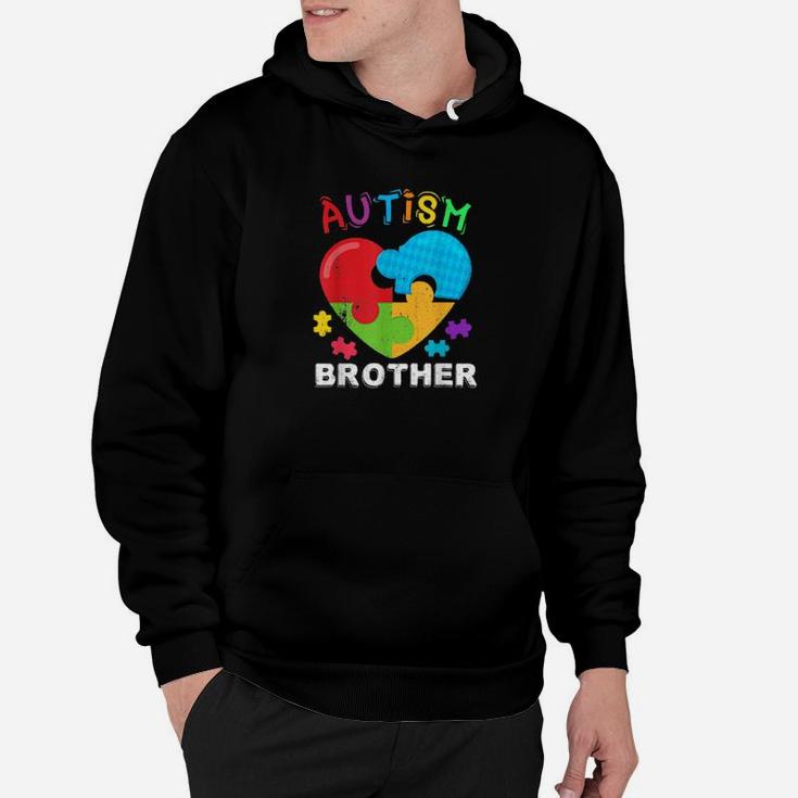 Autism Awareness Month For Brother Big Puzzle Heart Hoodie