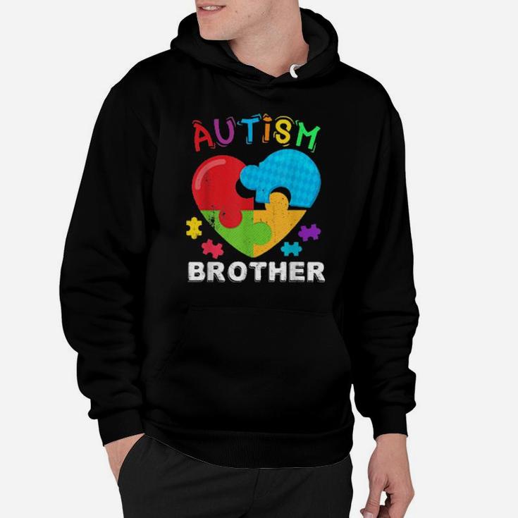Autism Awareness Month For Brother Big Puzzle Heart Hoodie