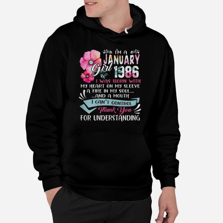 Awesome Since 1986 35Th Birthday I'm A January Girl 1986 Hoodie