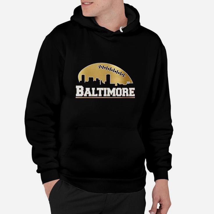 Baltimore Football City Skyline Hoodie