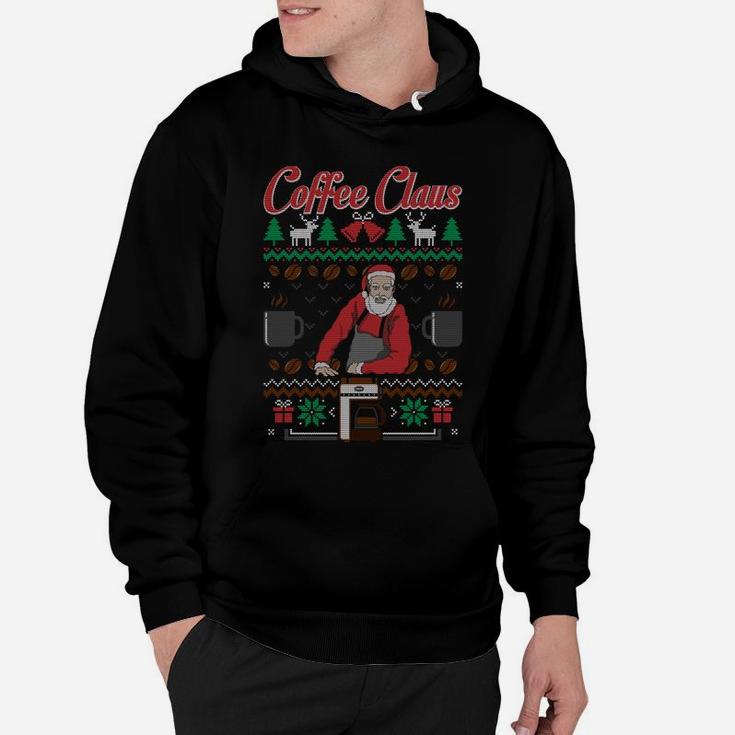 Barista Santa Claus Coffee Lover Ugly Christmas Sweater Sweatshirt Hoodie