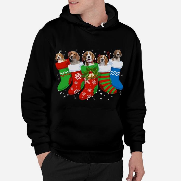 Beagle Christmas Sweatshirt Beagle Dog Cute Socks Xmas Gift Hoodie