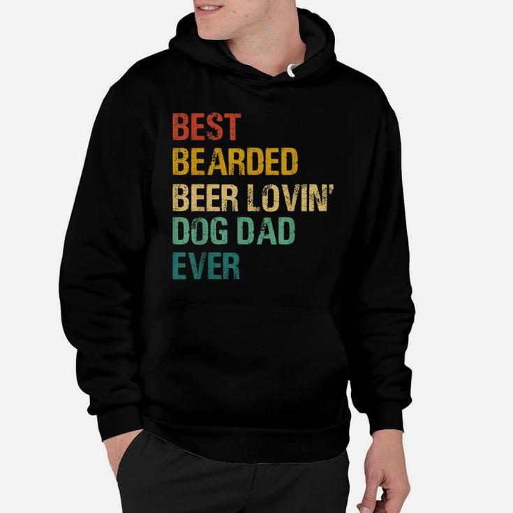 Best Bearded Beer Lovin Dog Dad For Father's Day Dog Owner Hoodie