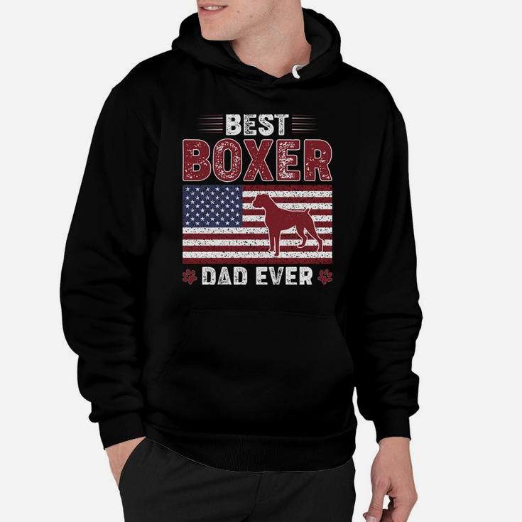 Best Boxer Dad Ever American Flag Dog Dad Hoodie