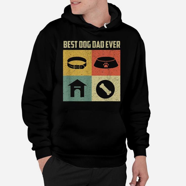 Best Dog Dad Ever Shirt Cool Father's Day Retro Vintage Dog Hoodie