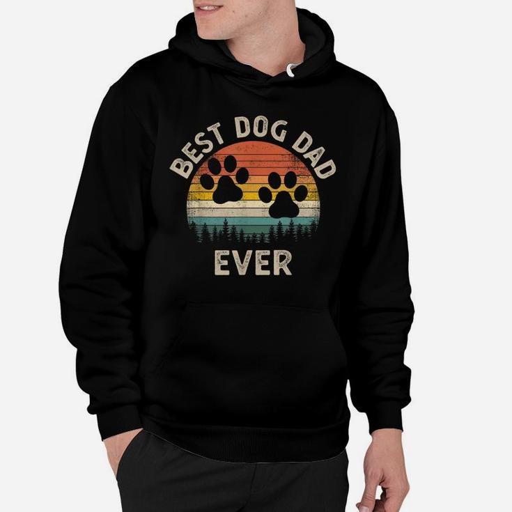 Best Dog Dad Ever Vintage Retro Father's Day Dog Lover Hoodie