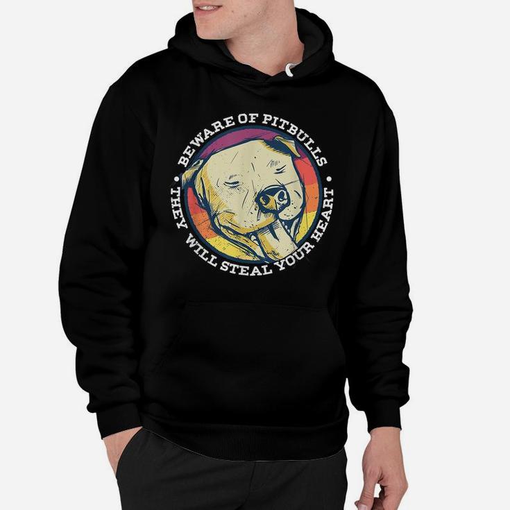 Beware Of Pitbulls Dogs Owner Puppy Dog Breed Pet Lovers Hoodie