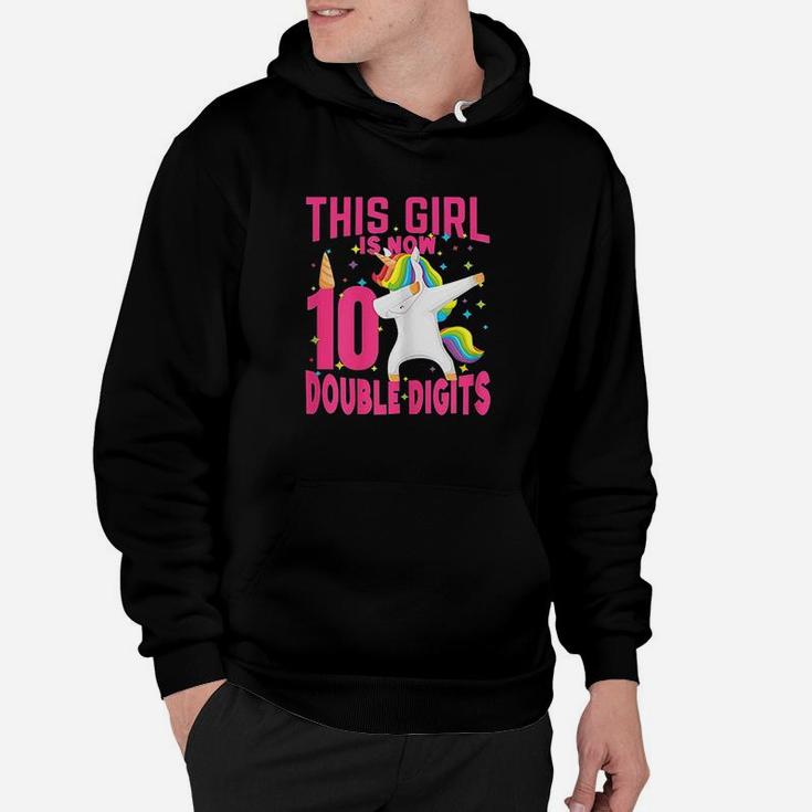 Birthday Girl This Girl Is Now 10 Double Digits Hoodie