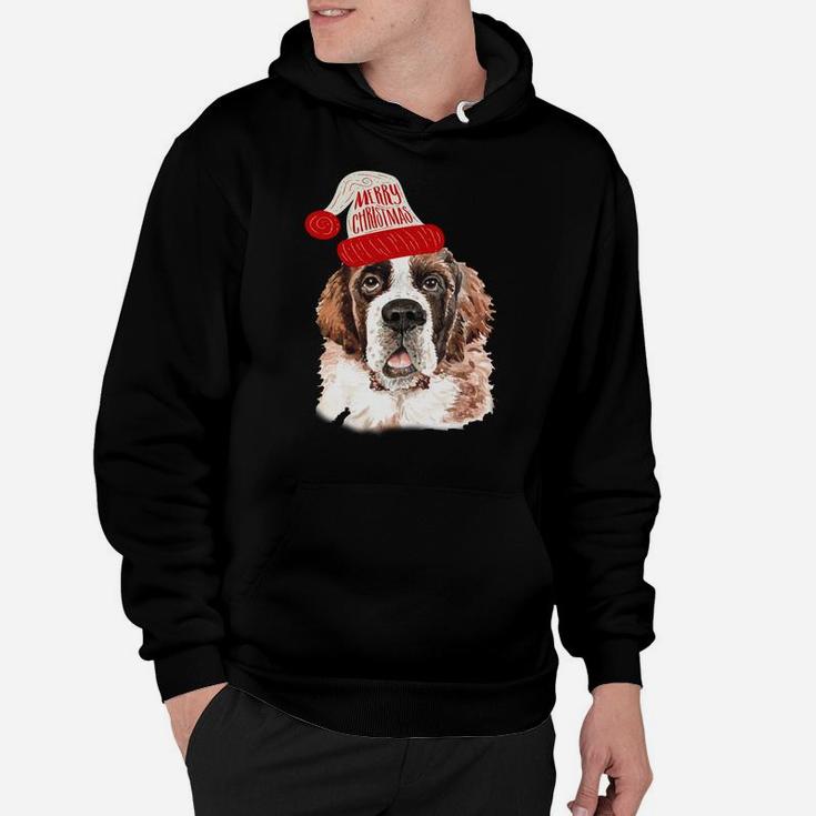 Black Base Saint Bernard Christmas Gift For Dog Lovers Sweatshirt Hoodie