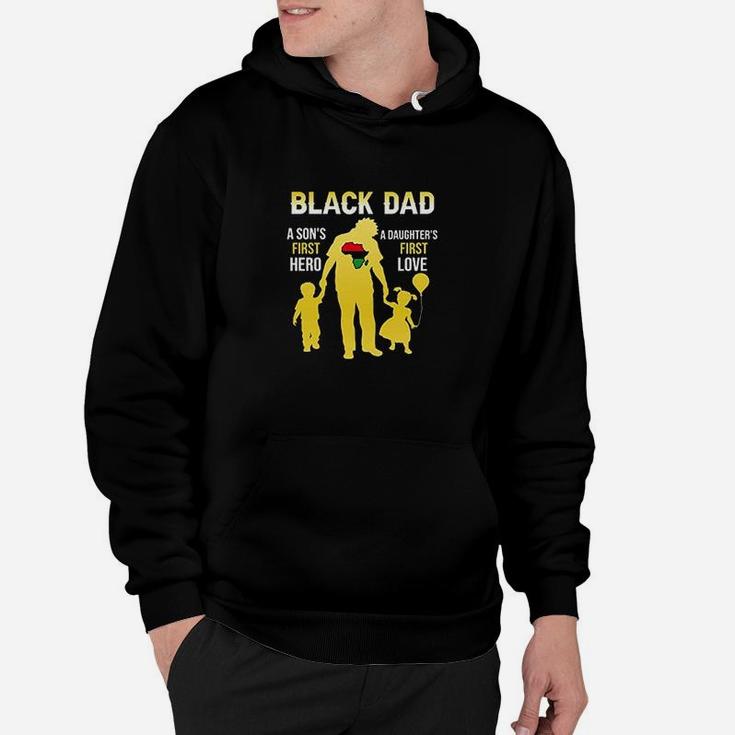 Black Dad A Son's First Hero Hoodie