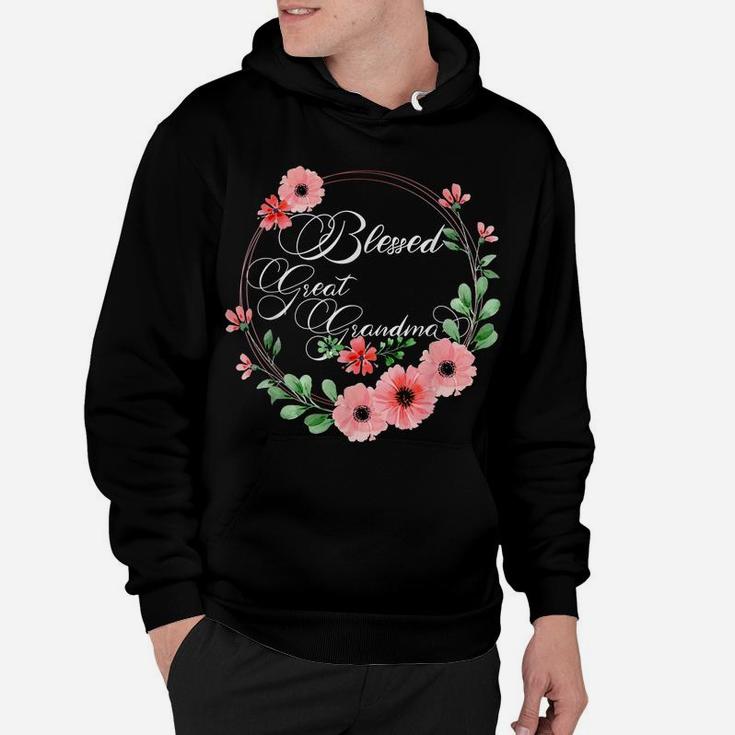 Blessed Great Grandma Shirt For Women Beautiful Flower Hoodie