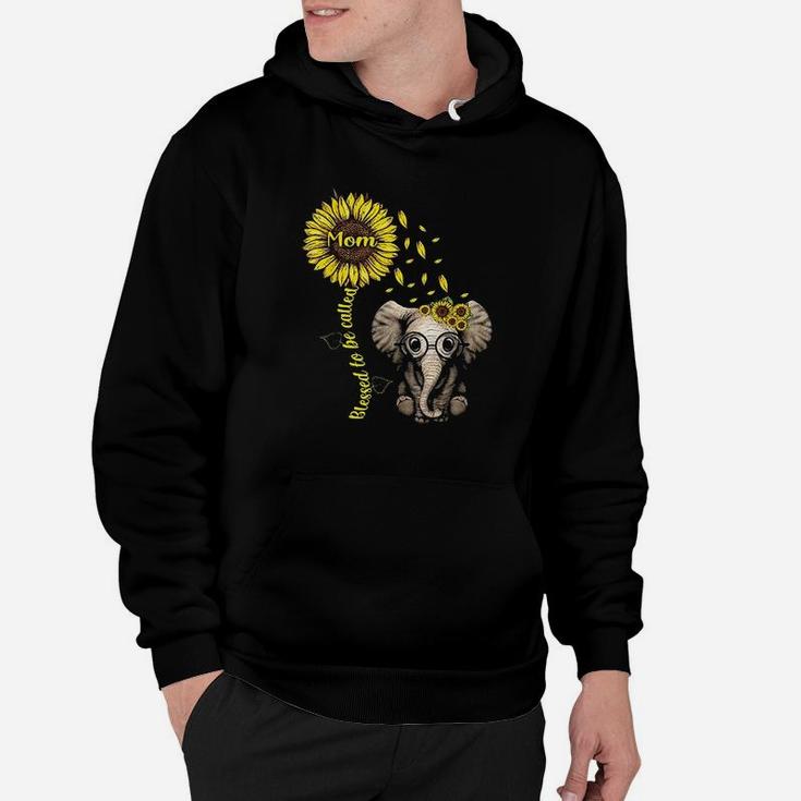 Blessed To Be Called Mom Sunflower Elephant Sunflower Hoodie