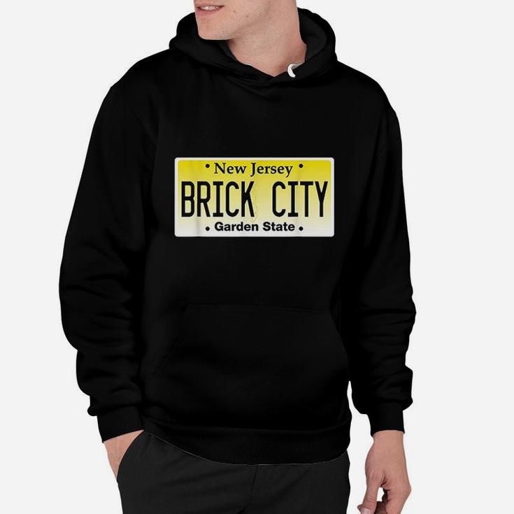 Brick City Newark Nj City New Jersey License Plate Graphic Hoodie