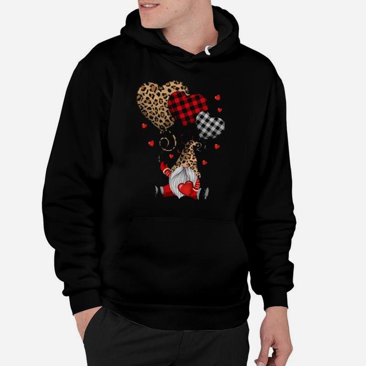 Buffalo Red Black Plaid And Leopard Hearts Valentine Day Hoodie