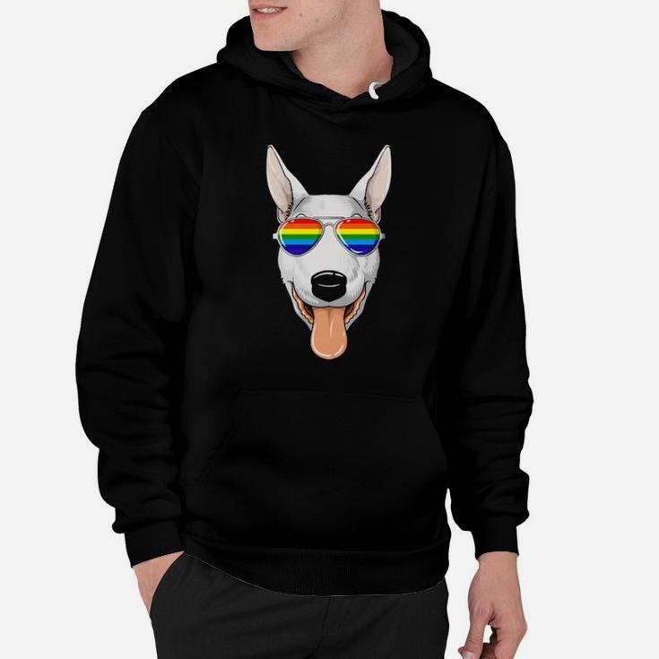 Bull Terrier Gay Pride Flag Lgbt Rainbow Sunglasses Hoodie