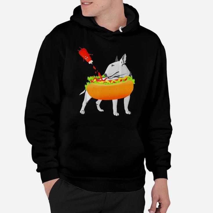 Bull Terrier Hot Dog Funny Hot Dogs Christian Foodie Hoodie