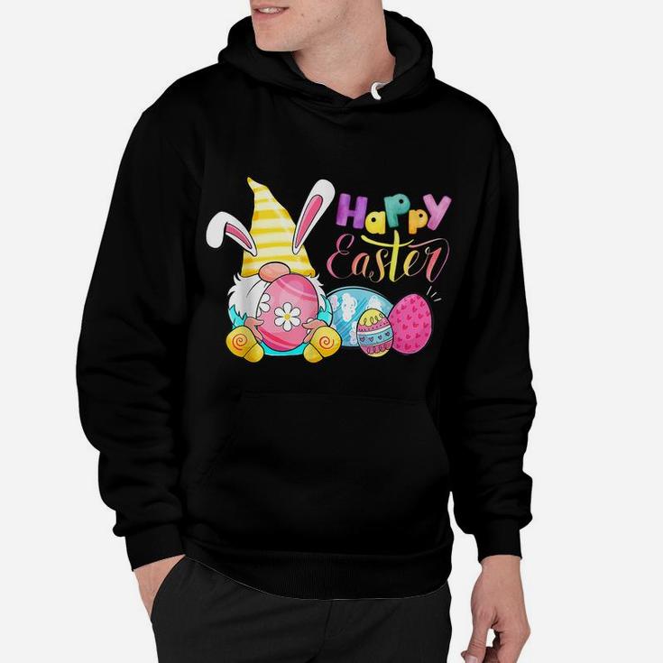 Bunny Gnome Rabbit Eggs Hunting Happy Easter Day Funny Hoodie