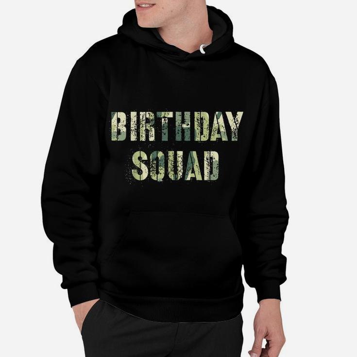 Camouflage Theme Birthday Party Squad Military Hunting Blue Hoodie