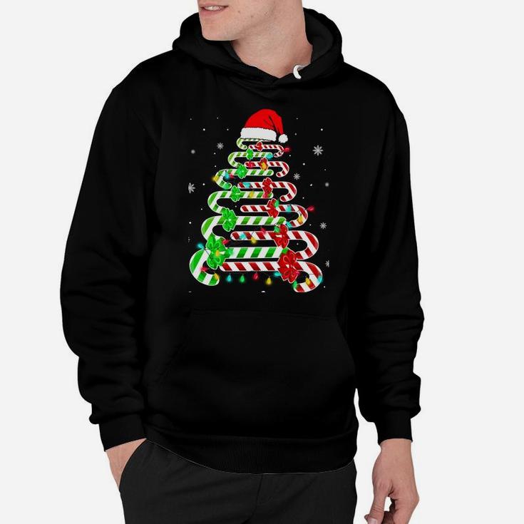 Candy Cane Santa Hat Funny Xmas Tree Merry Christmas Y'all Hoodie