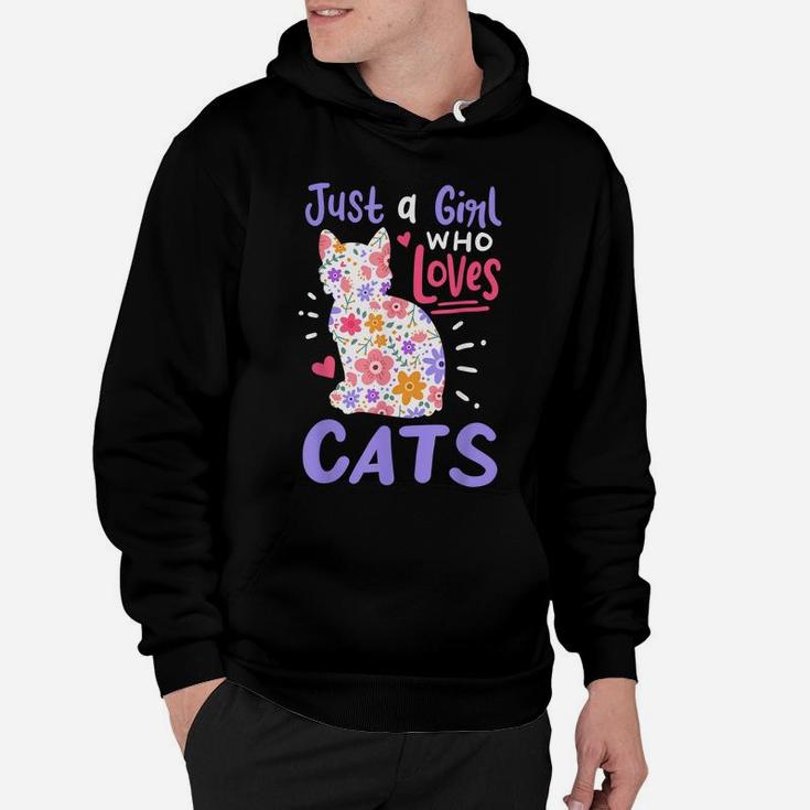 Cat Just A Girl Who Loves Cats Gift For Cat Lovers Hoodie