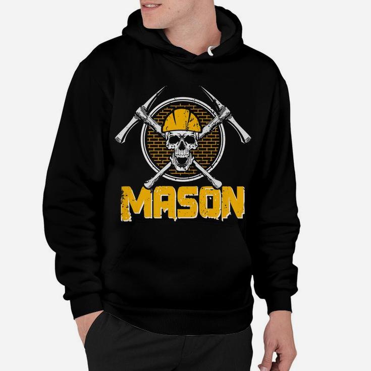 Cement Mason Bricklayer Image On Back Of Clothing Hoodie