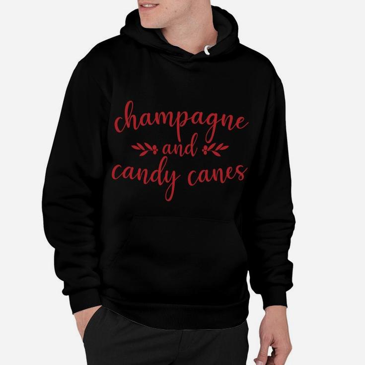 Champagne And Candy Canes Cute Christmas Holiday Funny Gift Hoodie