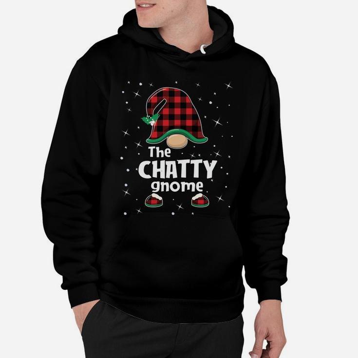 Chatty Gnome Buffalo Plaid Matching Christmas Gift Pajama Sweatshirt Hoodie
