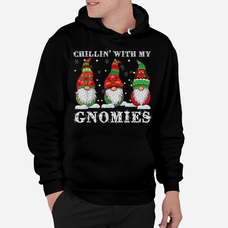 Chillin' With My Gnomies Nordic Gnome Christmas Pajama Gift Hoodie