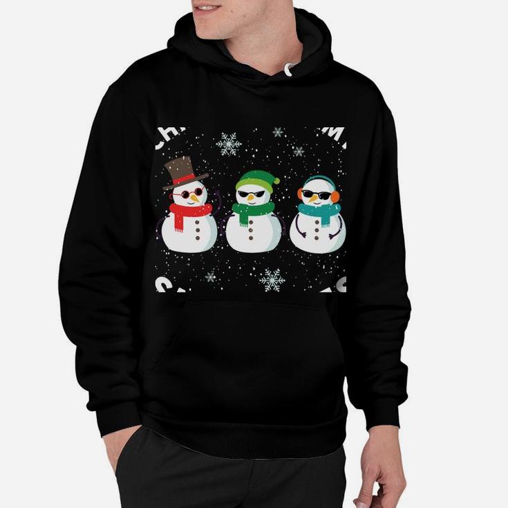 Chillin With My Snowmies Cute Snowman Ugly Christmas Sweater Hoodie